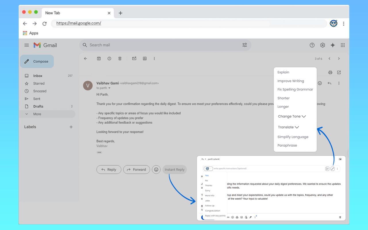 Dorin AI Assistant - Chat Interface
