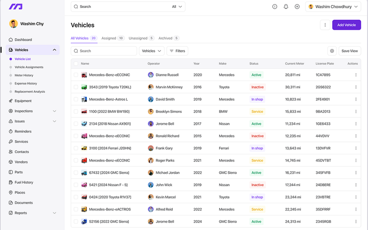 Maintenance Tracking